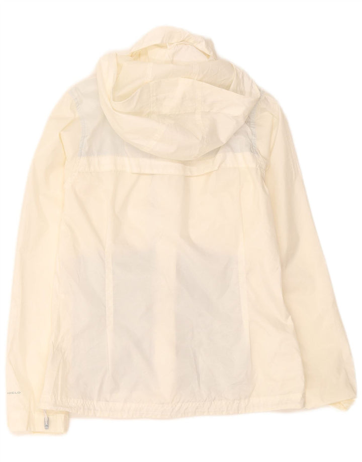 Columbia Damen-Regenjacke mit Kapuze, übergroß, UK 10, Größe S, Weiß
