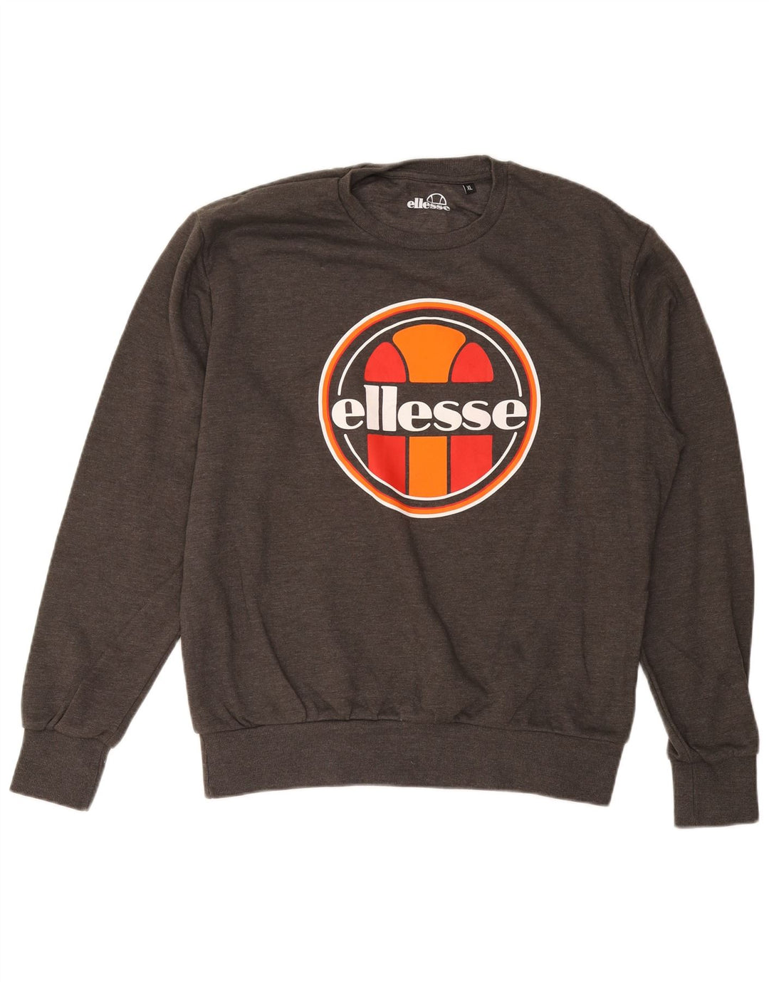 ELLESSE Herren-Sweatshirt mit Grafik, XL, graue Baumwolle