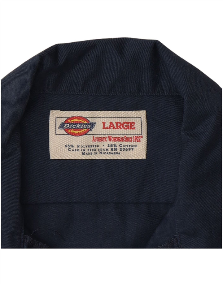 Dickies Herren-Kurzarmhemd, groß, marineblau, Polyester