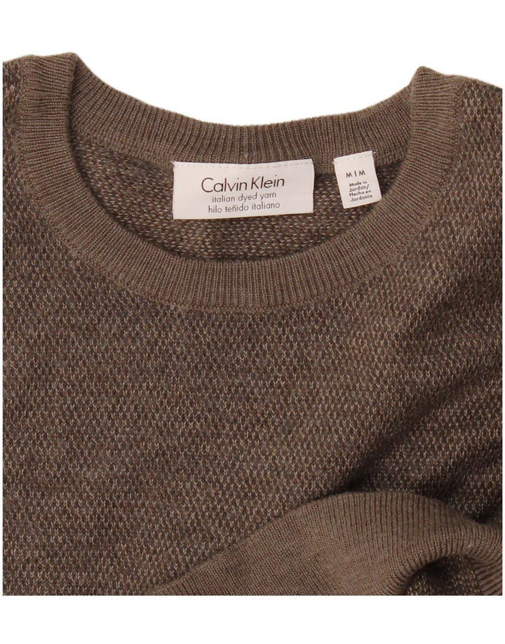 Calvin Klein Herren-Pullover mit Rundhalsausschnitt, mittelgrau