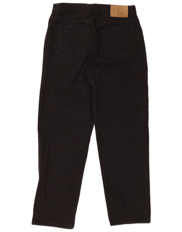 Calvin Klein Herren Regular Straight Jeans W32 L30 Schwarze Baumwolle
