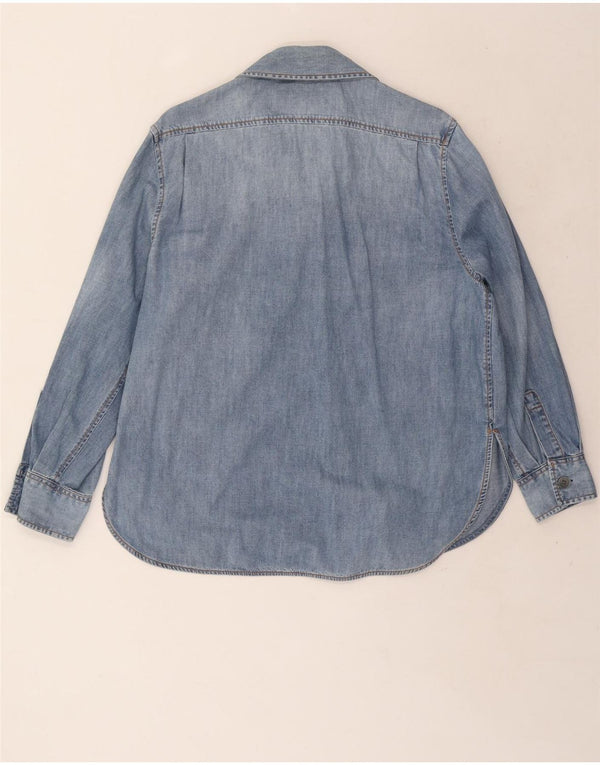 Replay Damen-Jeanshemd in Übergröße, Größe UK 6, XS, Blau, Baumwolle