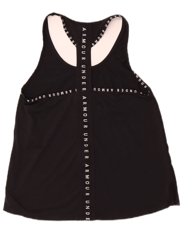 Under Armour Damen Heat Gear Graphic Weste Top UK 10 Small Schwarz Polyester