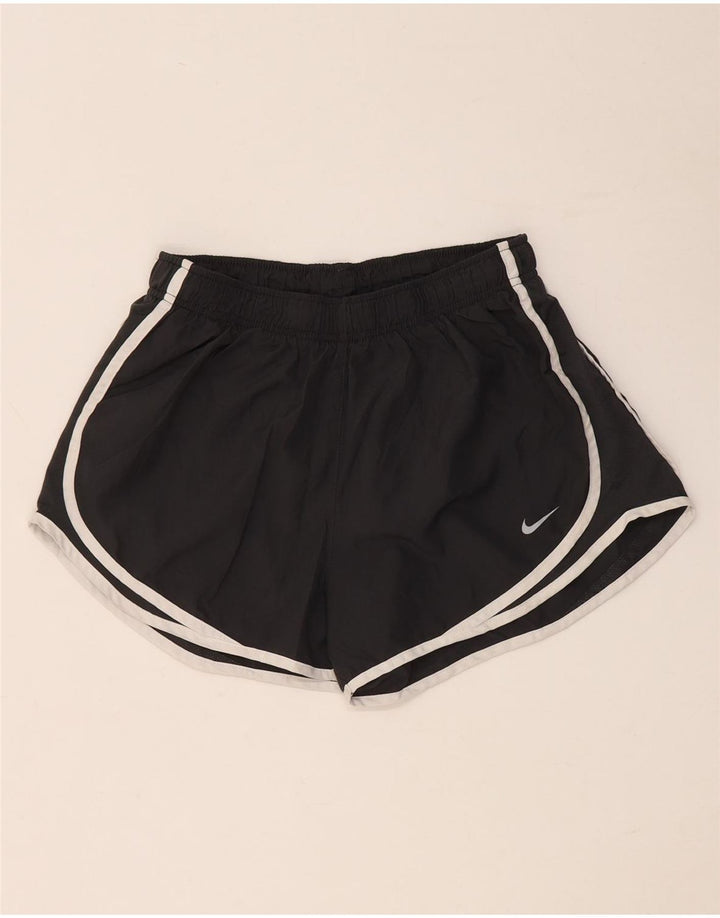 NIKE Damen Dri Fit Sport Shorts UK 12 Mittelgraues Polyester