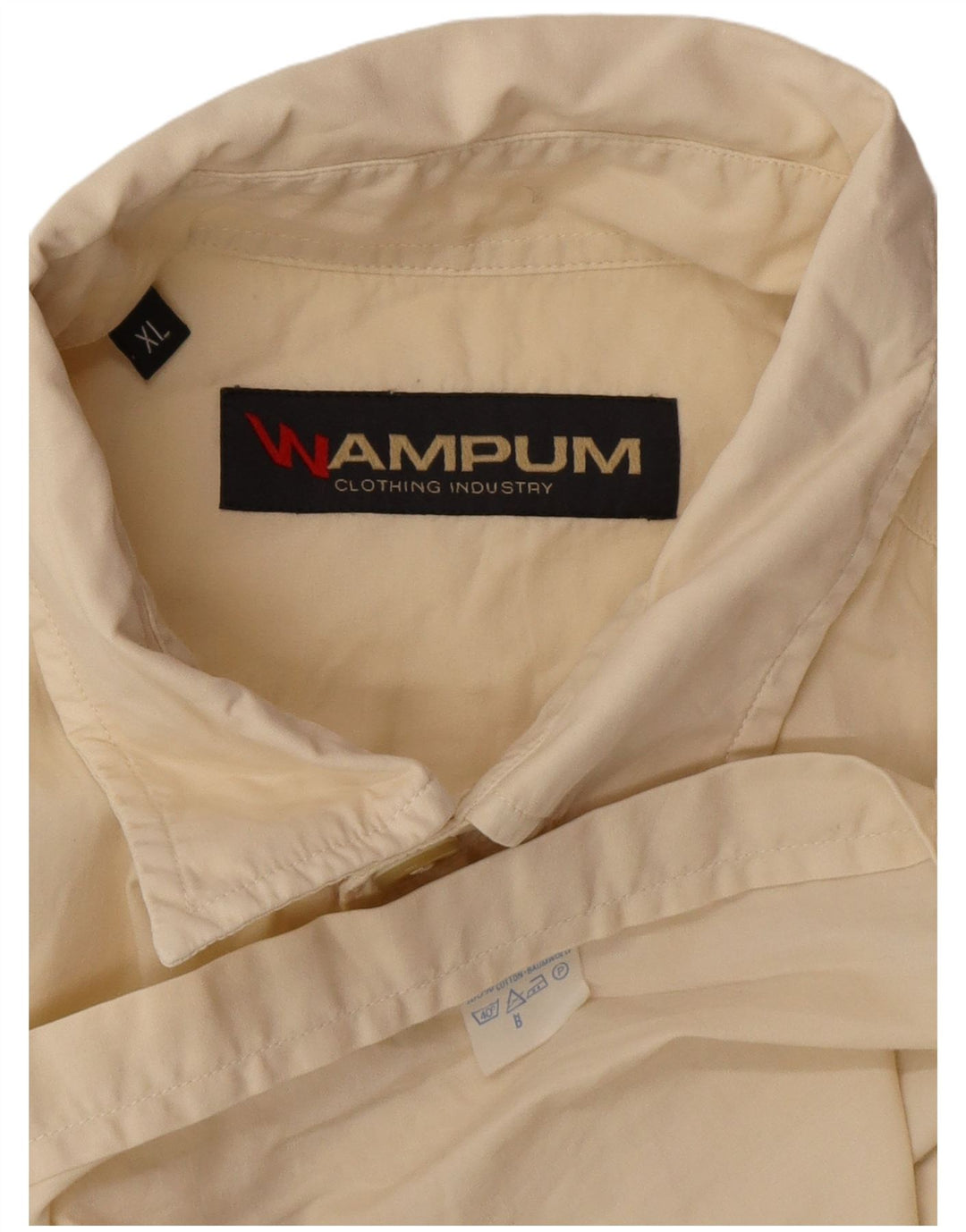 Wampum Herren Kurzarmhemd XL aus weißer Baumwolle