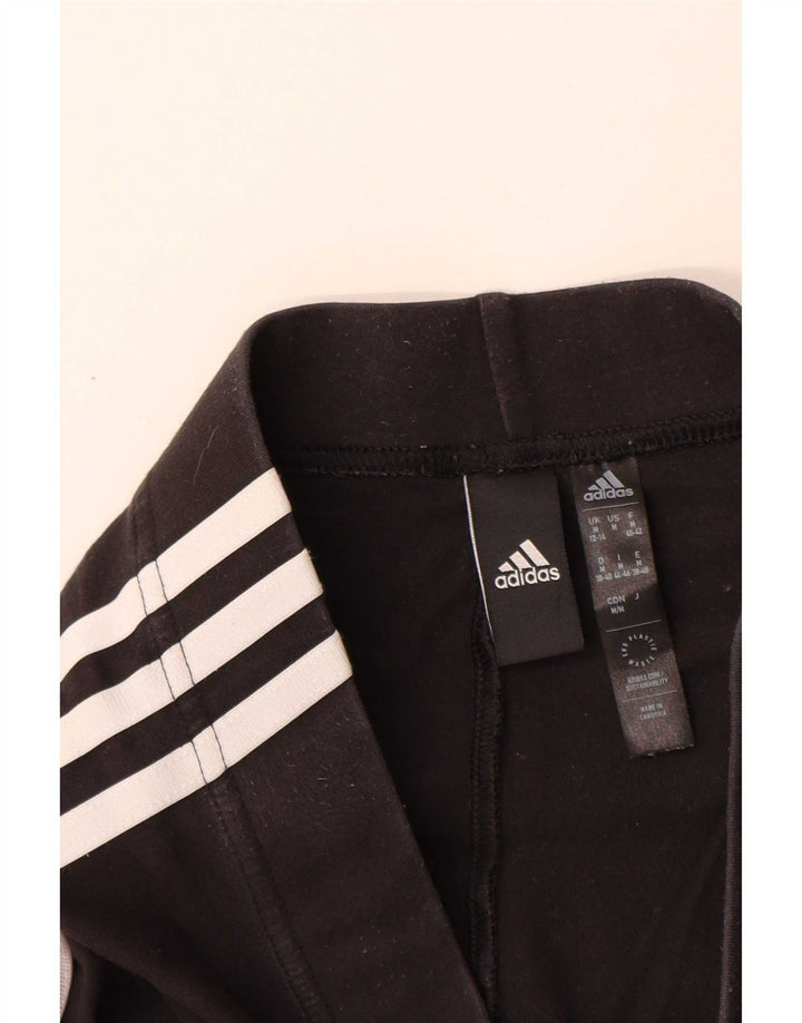 Adidas Damen Leggings UK 12/14 Medium Schwarz