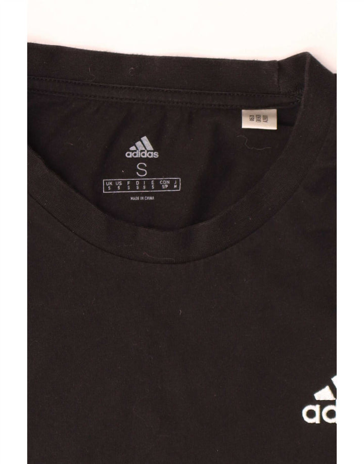 Adidas Herren T-Shirt Top Small Schwarz Baumwolle