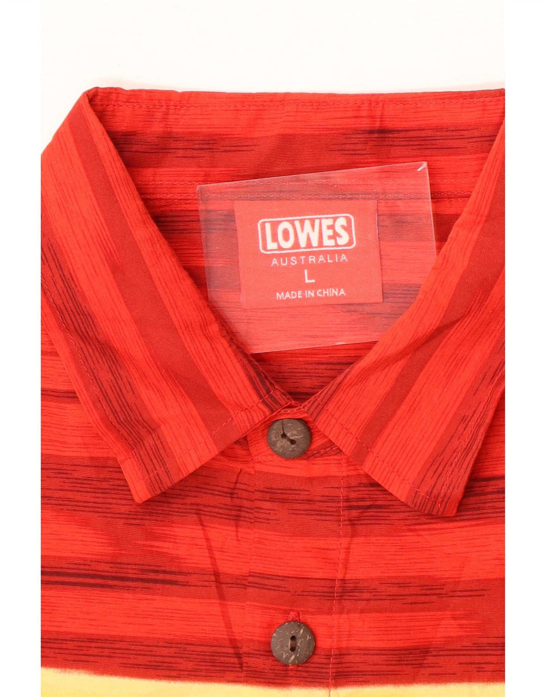 Lowes Herren-Kurzarmhemd, groß, rot, geblümt, Polyester, hawaiianisch