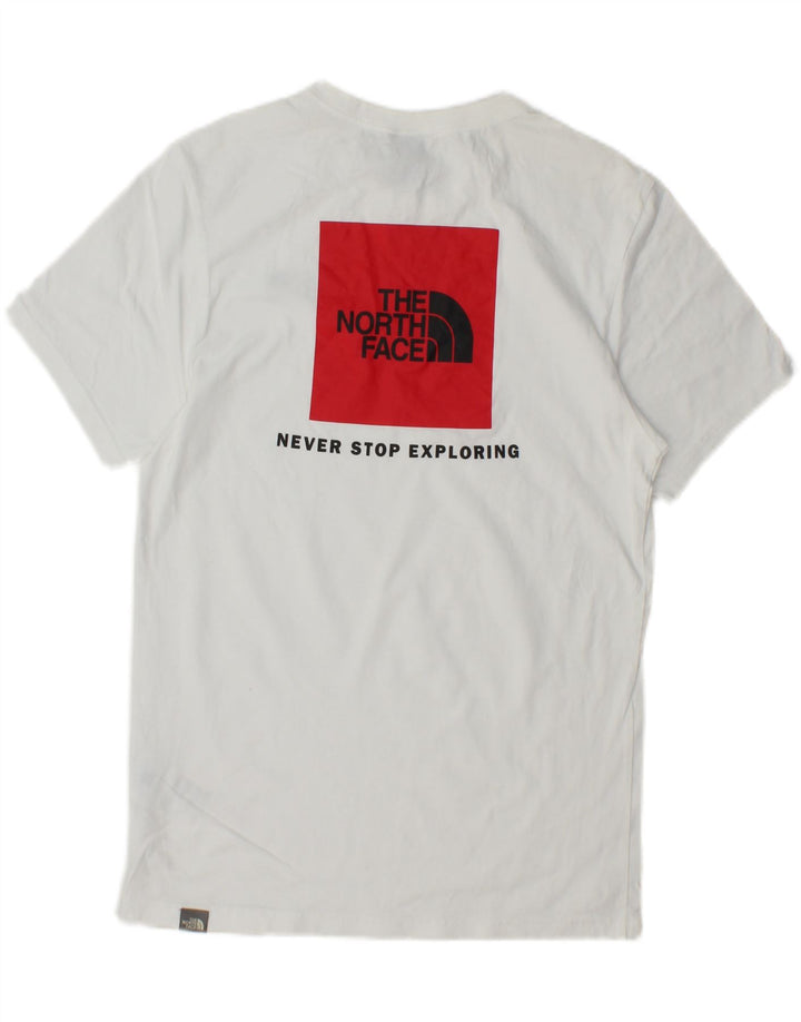 THE NORTH FACE Mens Graphic T-Shirt Top Small White Cotton