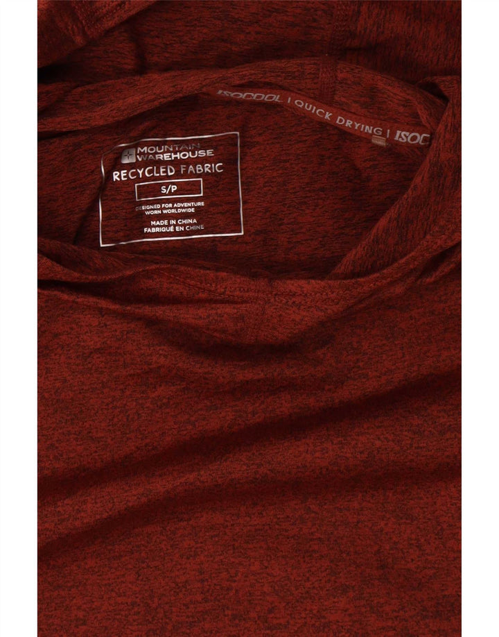Mountain Warehouse Herren-Kapuzenoberteil, langärmelig, klein, rot gesprenkeltes Polyester