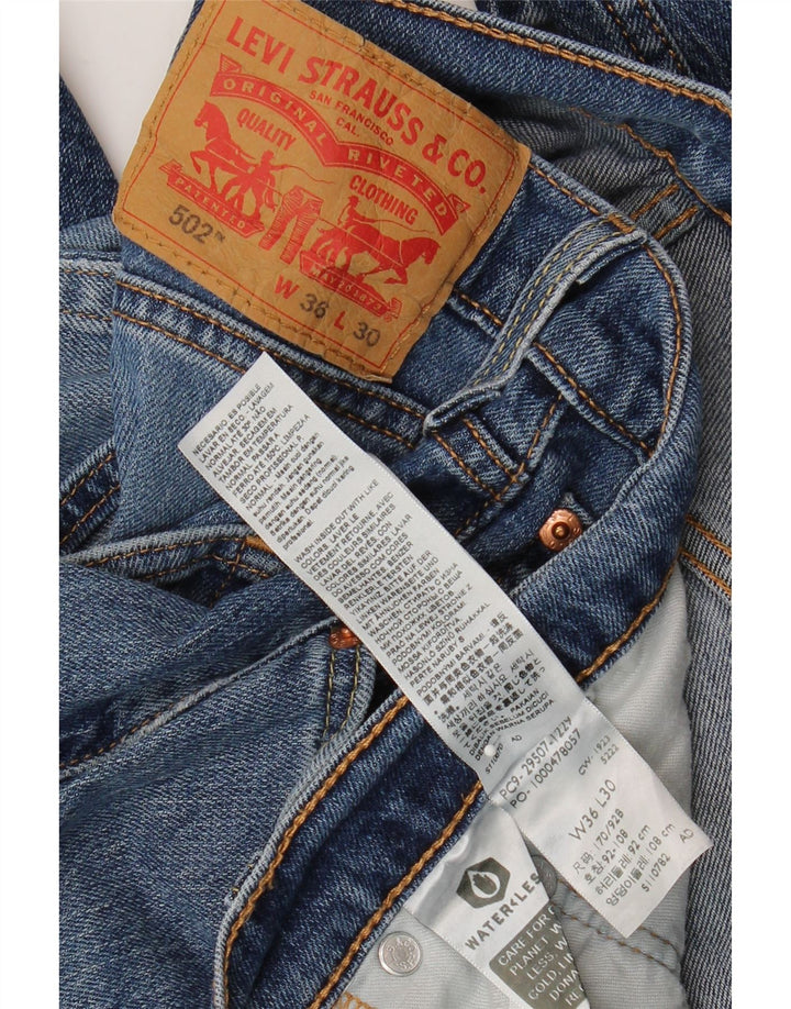 Levi's Herren 502 Tapered Jeans W36 L30 Blaue Baumwolle