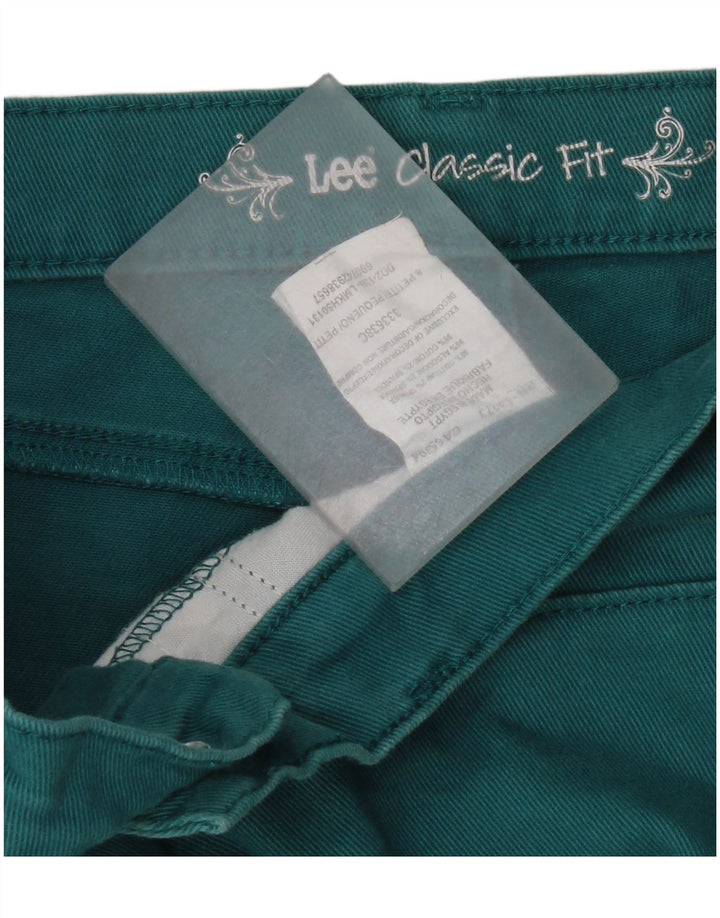 Lee Womens Classic Fit Denim Shorts US 8 Medium W30 Grüne Baumwolle