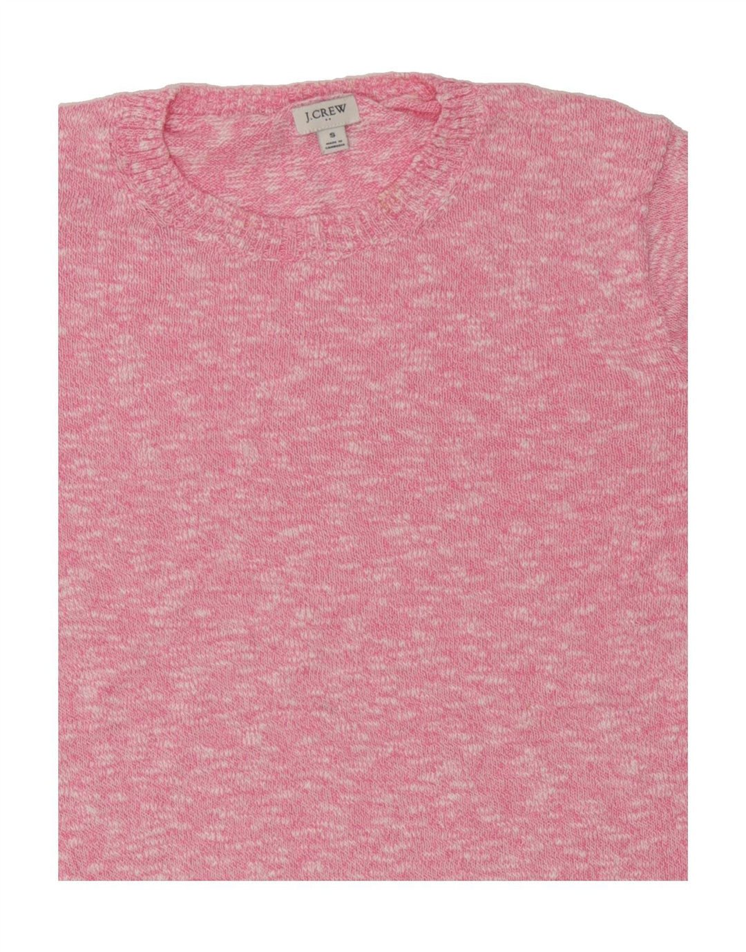 J. CREW Womens Oversized Crew Neck Jumper Sweater UK 10 Small Pink Flecked Vintage J. Crew and Second-Hand J. Crew from Messina Hembry 
