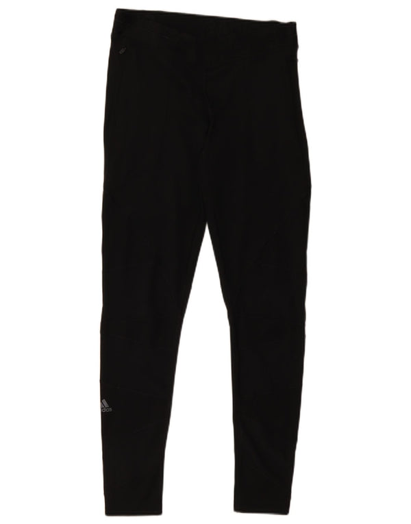 Adidas Damen Leggings UK 12/14 Medium Schwarz Polyester