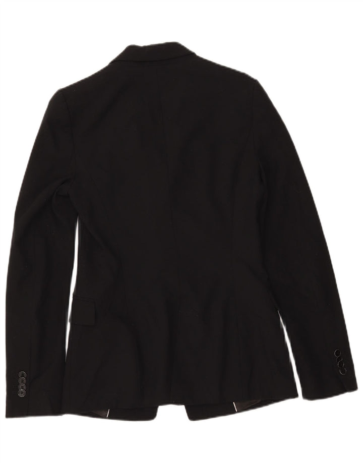 ZARA Damen 1-Knopf-Blazerjacke EU 34 2XS Schwarz