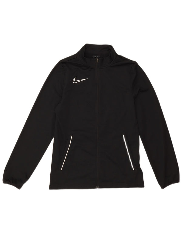 Nike Jungen-Trainingsanzug-Top-Jacke, 12–13 Jahre, groß, schwarzes Polyester