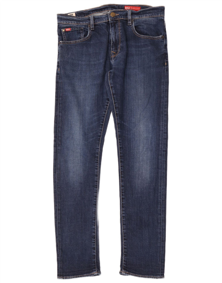 Rifle Herren Slim Jeans W34 L33 Blaue Baumwolle