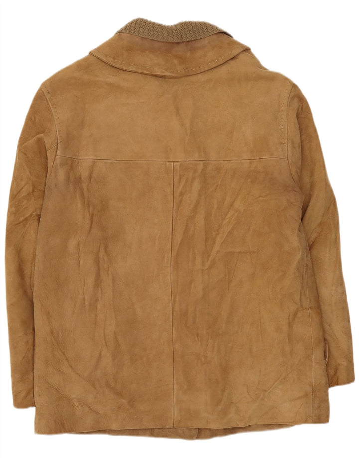 Steinbock Damen Wildlederjacke EU 38 Mittelbeige