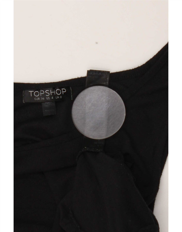 Topshop Damen-Trägershirt UK 8 Small Schwarz Polyester