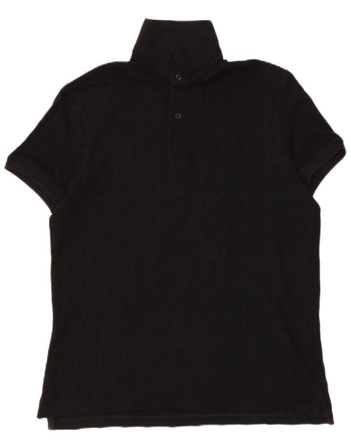 MASSIMO DUTTI Herren Poloshirt Medium Schwarz