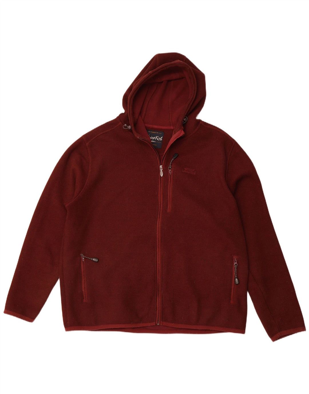 WEIRD FISH Herren-Kapuzenpullover mit Reißverschluss, 3XL, kastanienbraunes Polyester