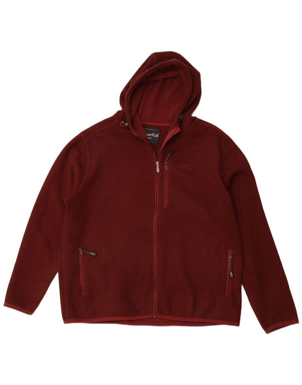 WEIRD FISH Herren-Kapuzenpullover mit Reißverschluss, 3XL, kastanienbraunes Polyester