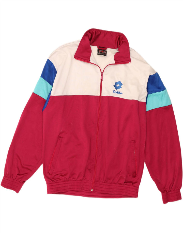 Lotto Herren-Trainingsanzug-Top-Jacke, groß, rosa, Farbblock