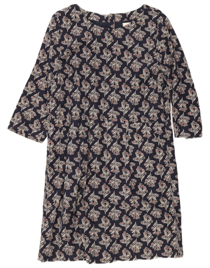 Seasalt Cornwall Damen Etuikleid UK 12 Medium Marineblau mit Blumenmuster