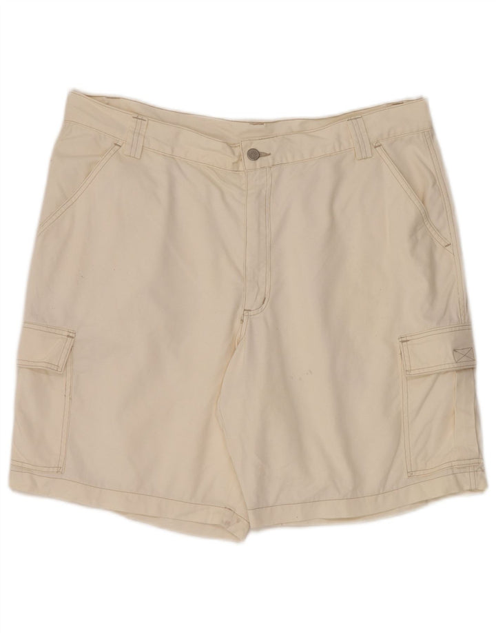 Vintage Herren Cargo Shorts W38 XL Weiße Baumwolle