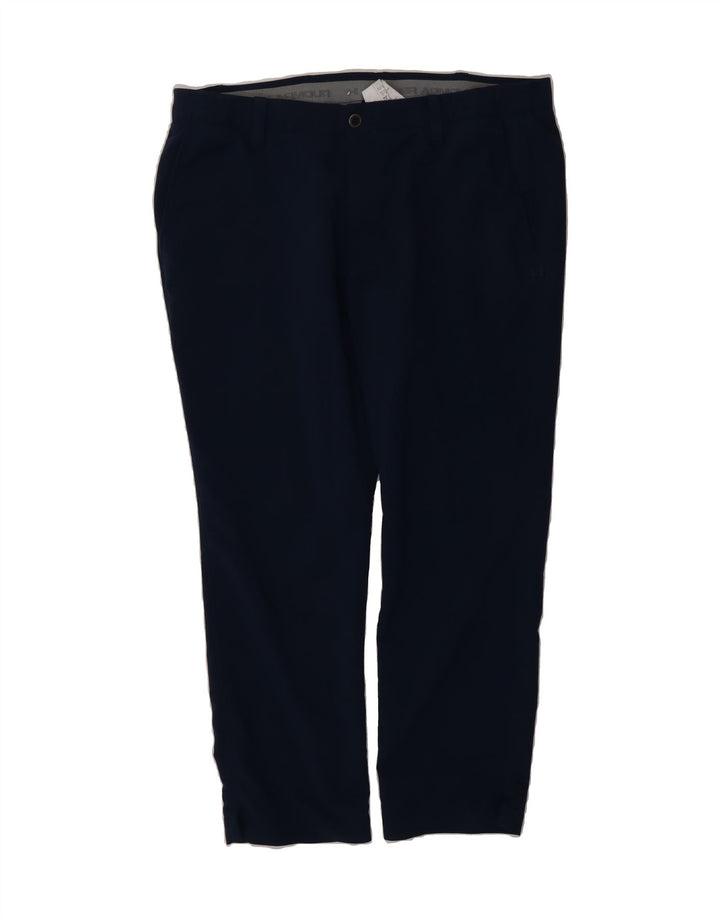 UNDER ARMOUR Mens Slim Chino Trousers W40 L30 Blue Polyester Vintage Under Armour and Second-Hand Under Armour from Messina Hembry 