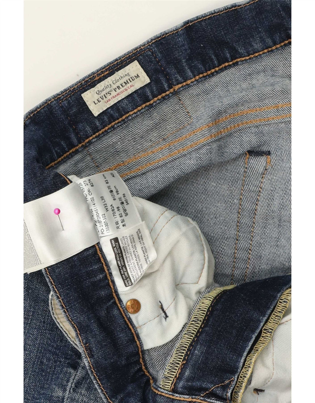 Levi's Herren Slim Jeans W32 L30 Blaue Baumwolle