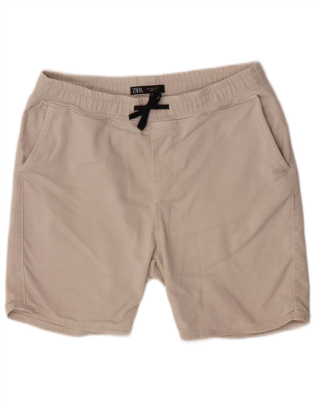 Zara Herren-Sportshorts mit normaler Passform, große beige Baumwolle