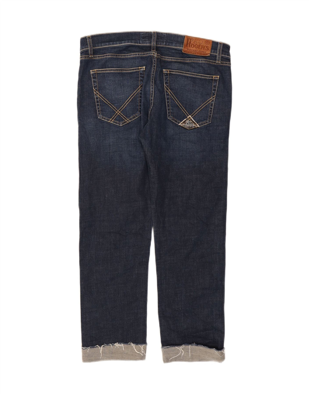 Roy Rogers Damen Straight Jeans W35 L28 Marineblaue Baumwolle