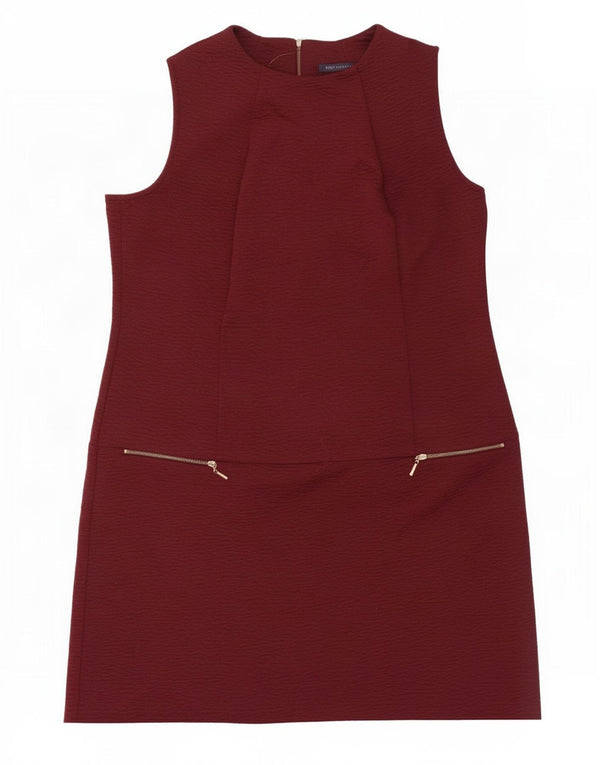 Marks & Spencer Damen ärmelloses Etuikleid UK 16 Large Burgund
