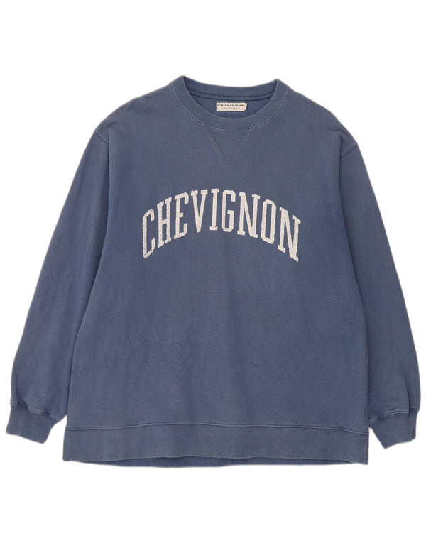 Chevignon Mens Graphic Regular Fit Sweatshirt Jumper Medium Blue