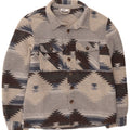 X-Mail Herren Overshirt Flanellhemd Mittelgraues geometrisches Polyester