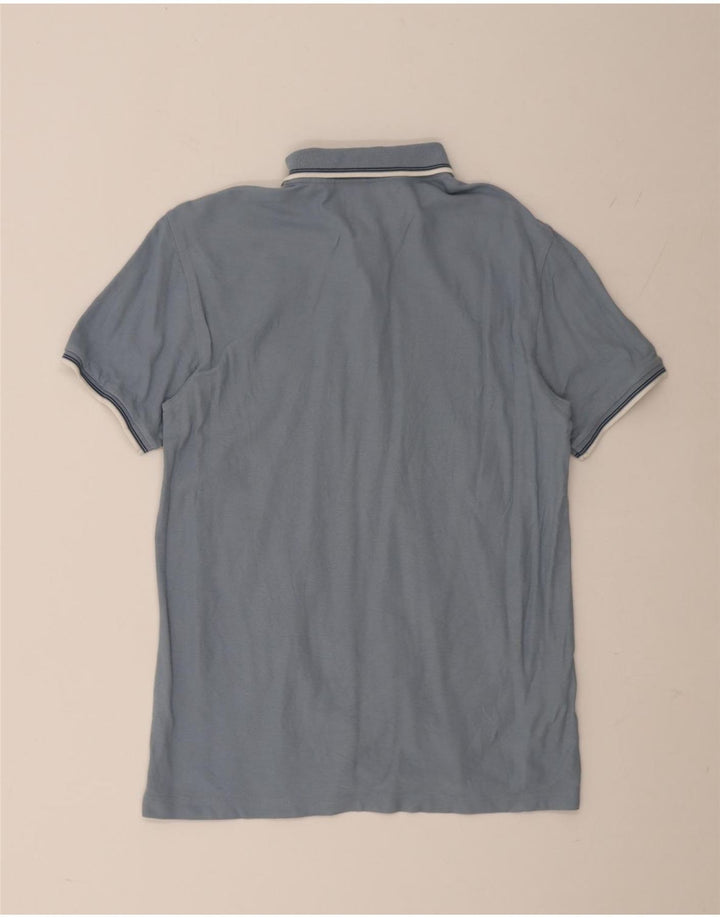 PENGUIN Herren-Poloshirt aus mittelblauer Baumwolle