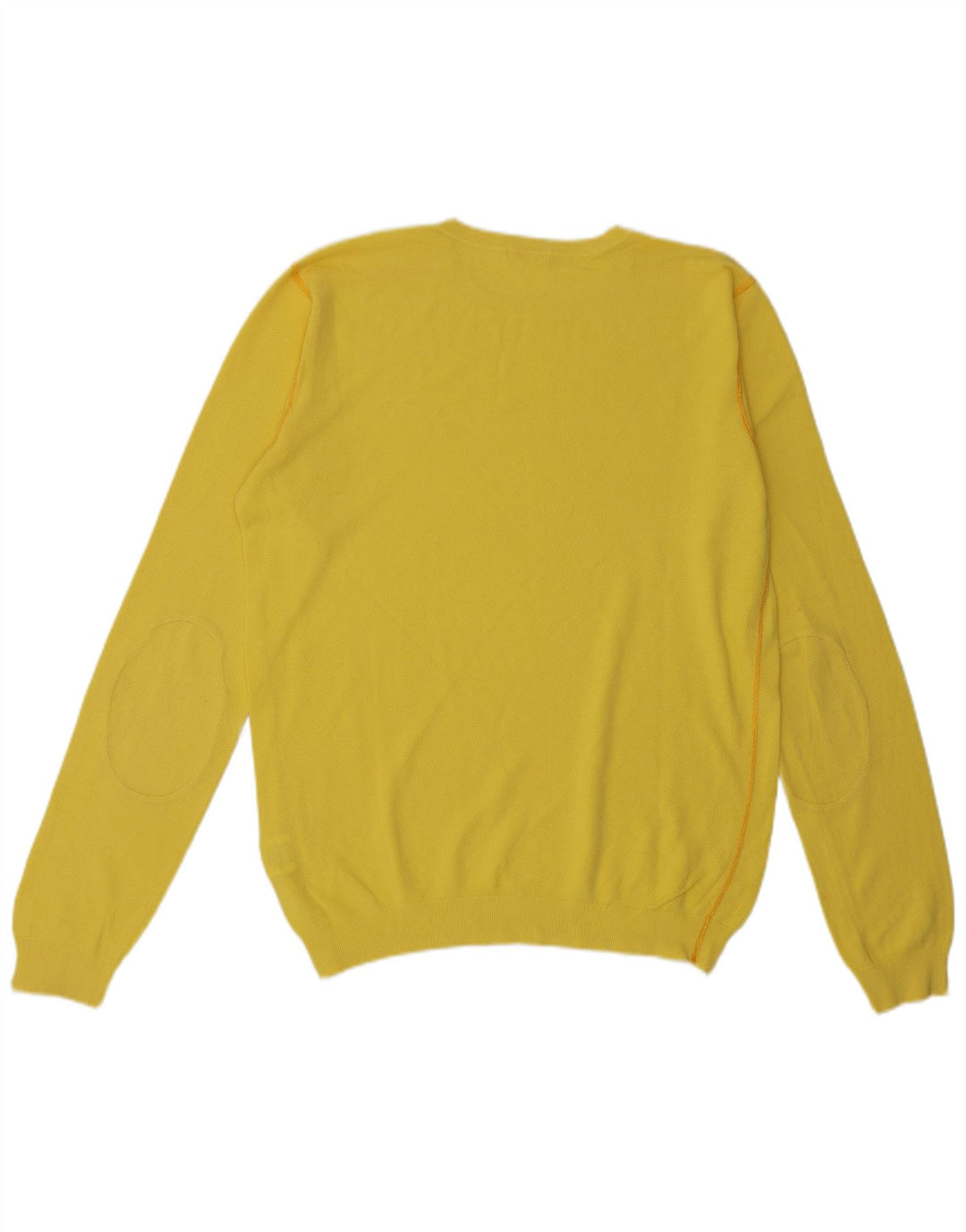 Sun68 Herren-Pullover mit Rundhalsausschnitt, XL, gelbe Baumwolle