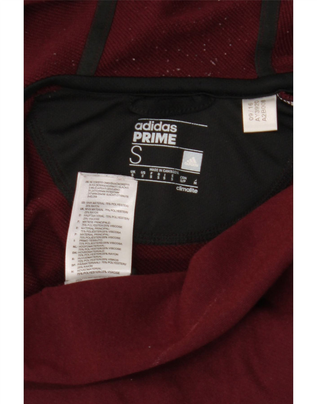 Adidas Herren Kapuzenpullover mit grafischem Reißverschluss, klein, Burgunderrot, Polyester