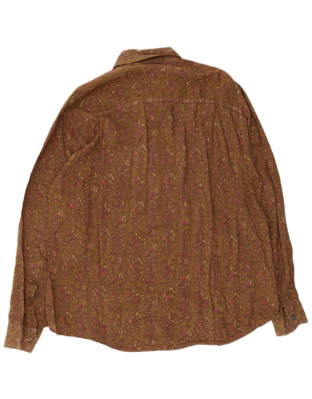 Azzurra Herrenhemd, groß, Khaki, Paisley-Viskose
