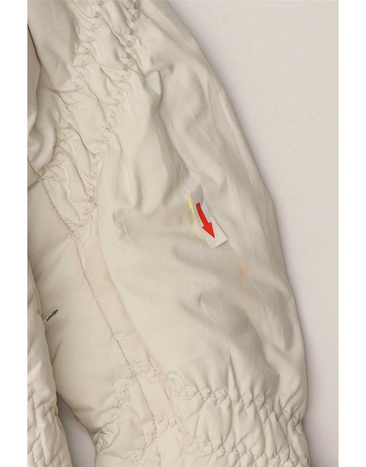 Trussardi Jeans Damen wattierte Jacke IT 40 Small White Polyester