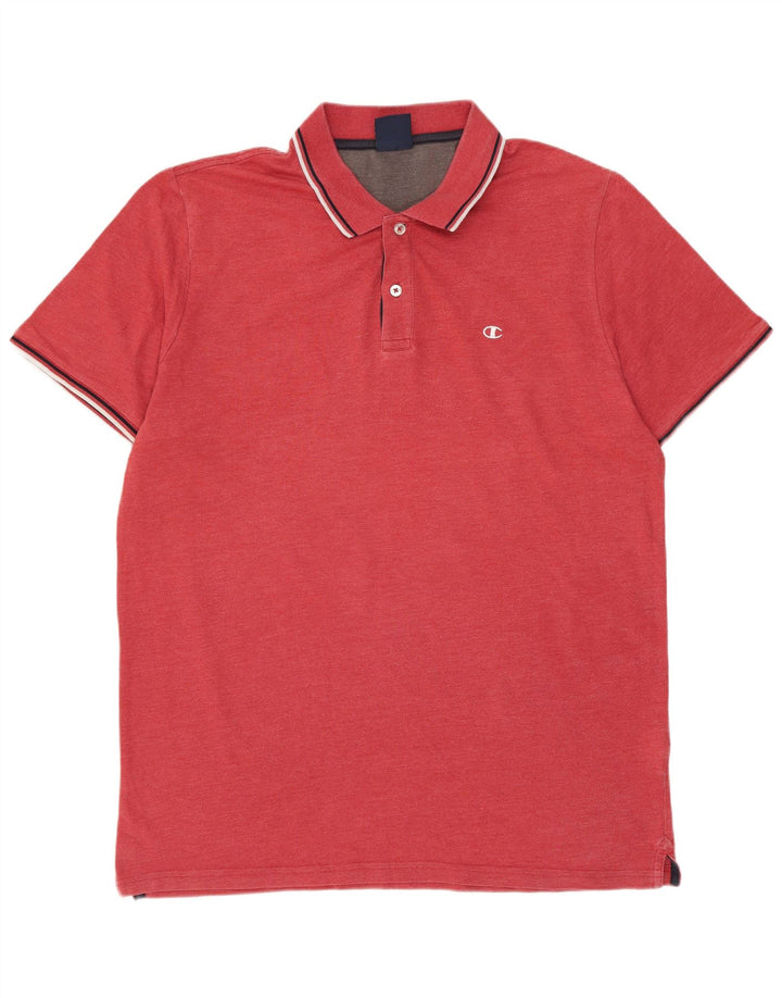 CHAMPION Herren-Poloshirt XL, rote Baumwolle