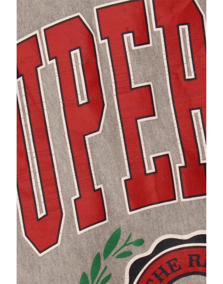 SUPERDRY Grafik-Sweatshirtpullover für Damen, Größe S, Grau, Farbblock