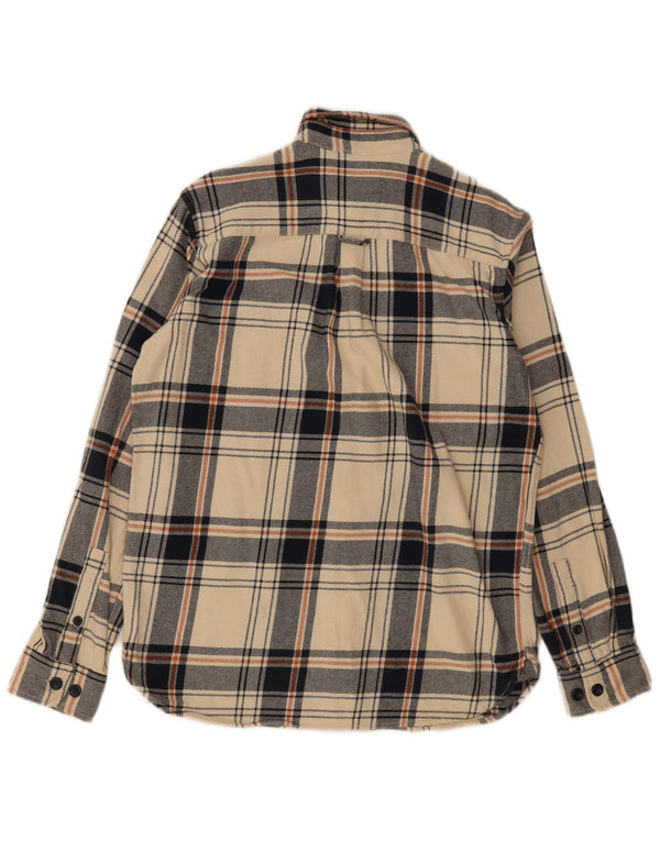 Jack & Jones Herren-Flanellhemd mit normaler Passform, klein, beige, kariert, Baumwolle
