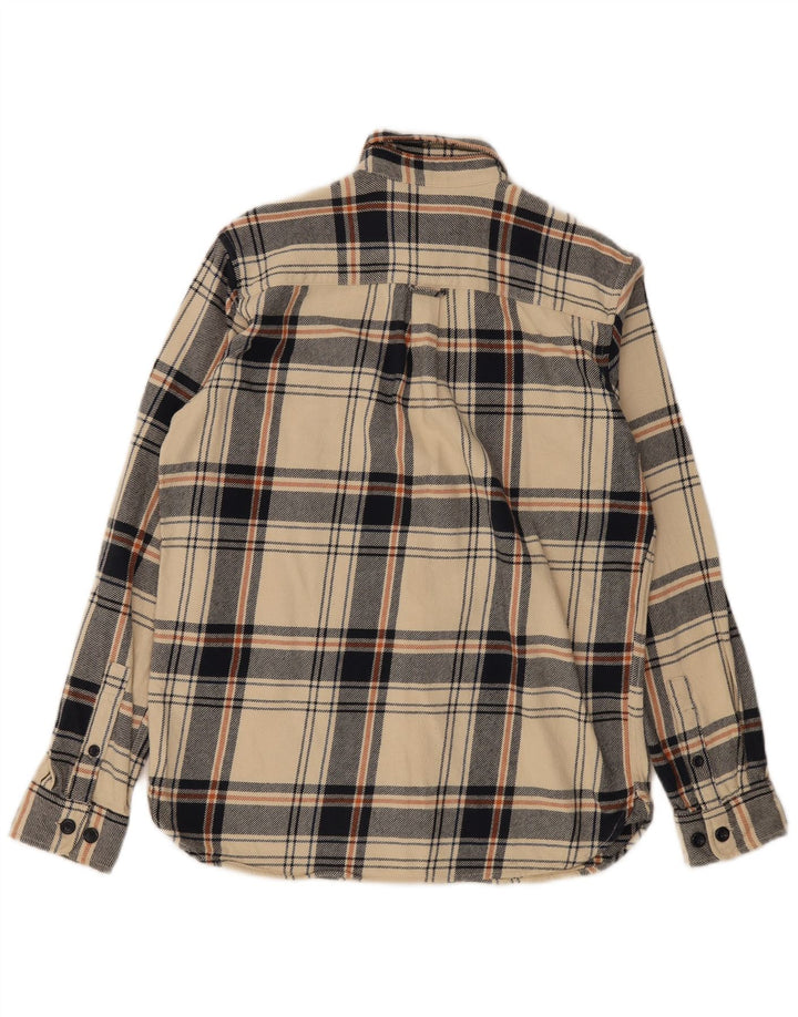 Jack & Jones Herren-Flanellhemd mit normaler Passform, klein, beige, kariert, Baumwolle