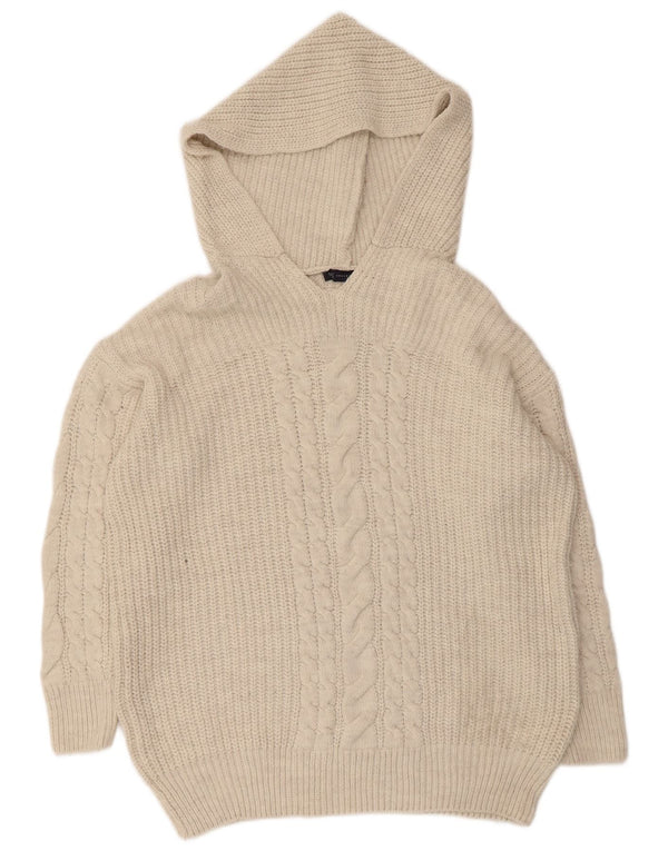 Marks & Spencer Damen-Pullover mit Kapuze, übergroß, Gr. 10, Größe S, Weiß