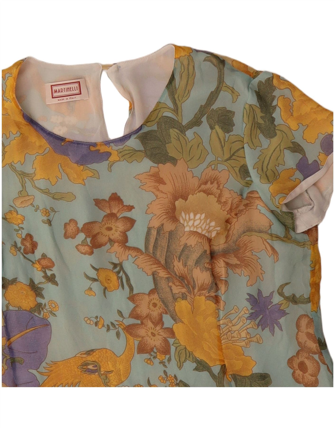 MARTINELLI Damen-Blusenoberteil, UK-Größe 44, mittelgroß, mehrfarbig, mit Blumenmuster