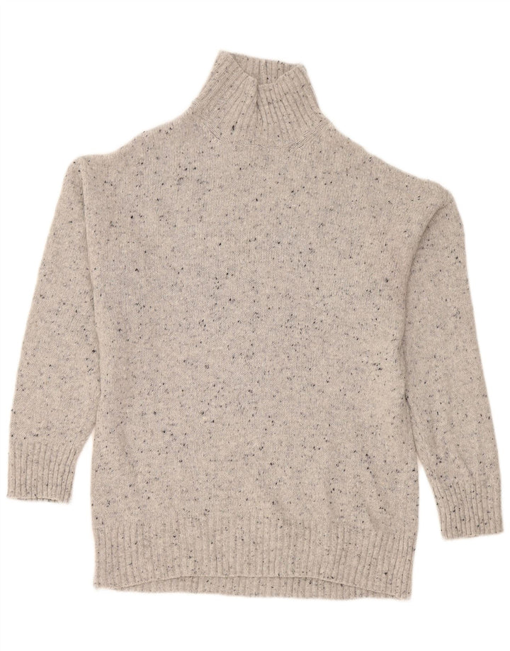 Zara Damen-Pullover mit Rollkragen, übergroß, Gr. 10, Größe S, Grau meliert