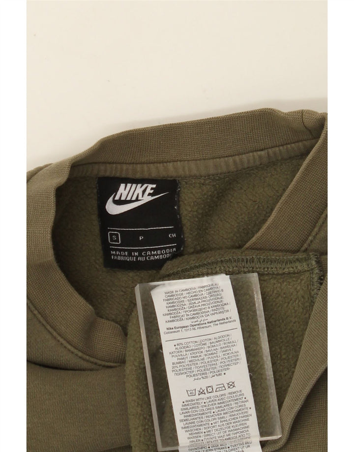 NIKE Herren Sweatshirt Pullover Small Khaki Baumwolle