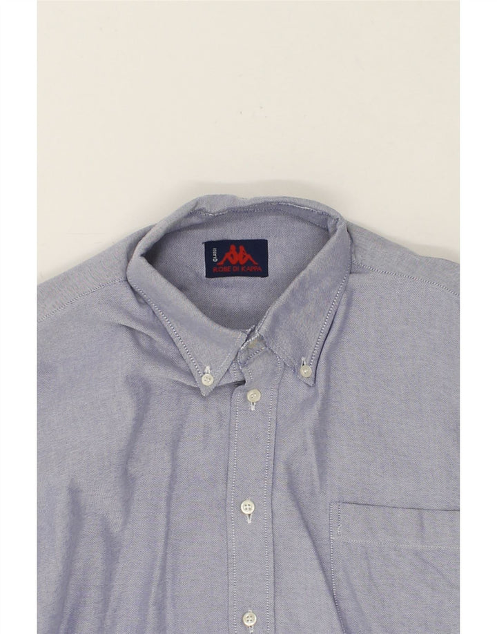 KAPPA Mens Shirt Large Blue Cotton Vintage Kappa and Second-Hand Kappa from Messina Hembry 